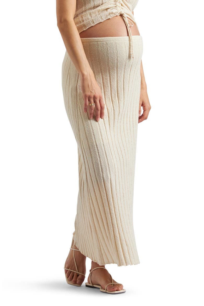 Charli Rib Knit Skirt, Alternate, color, STONE