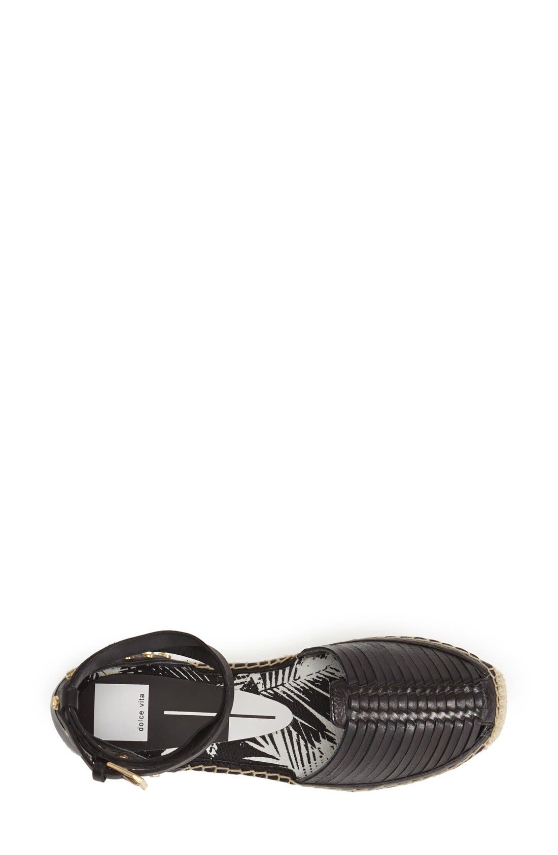 Dolce Vita 'Ceyla' Leather Ankle Strap Espadrille, Alternate, color, 