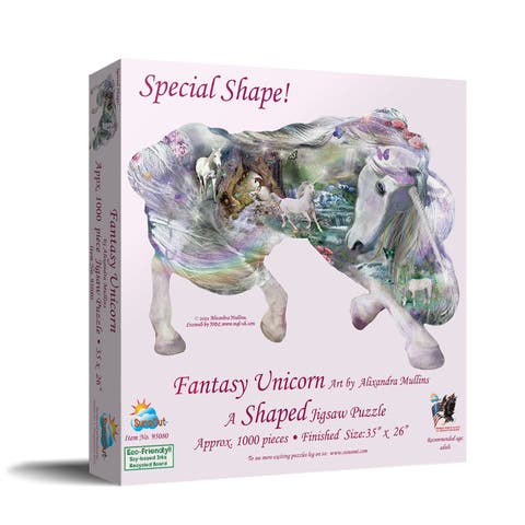 Fantasy Unicorn 850 piece Jigsaw Puzzle for Adults Special Shape