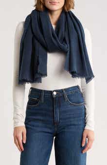 Vince Wool & Cashmere Frayed Scarf