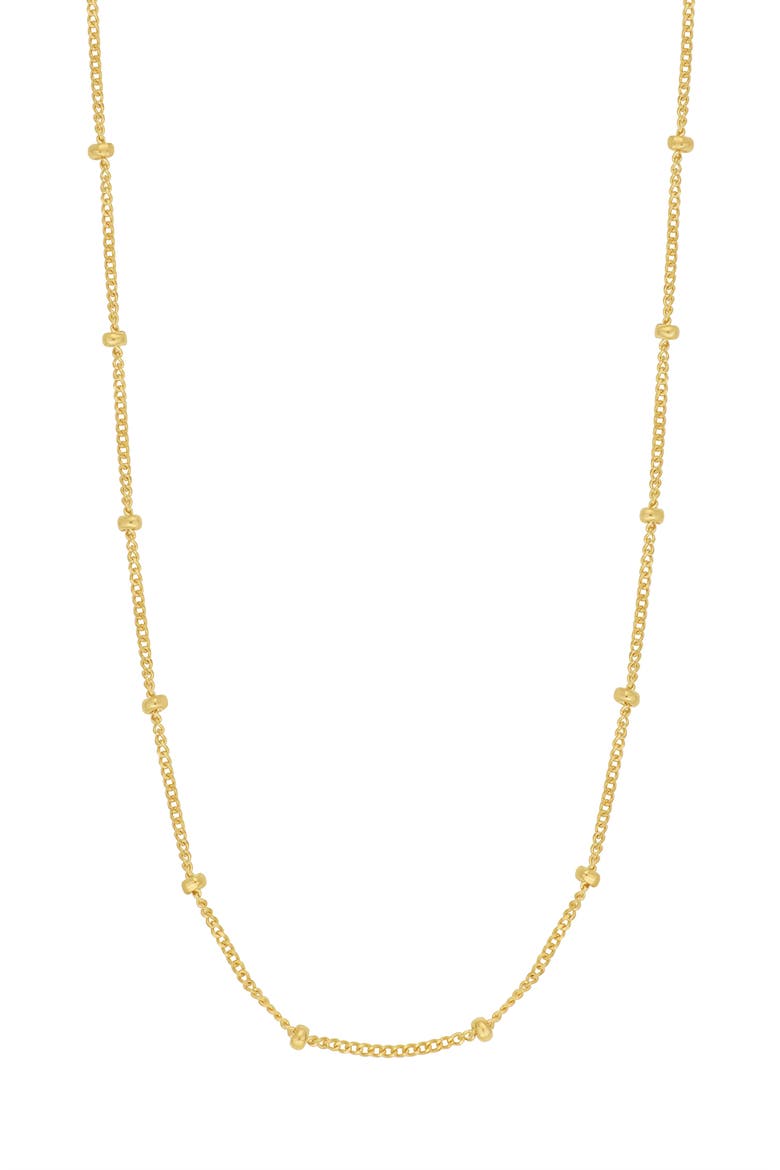 14K Gold Bead Station Necklace (Nordstrom Exclusive), Main, color, 14K YELLOW GOLD