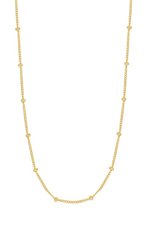 14K Gold Bead Station Necklace (Nordstrom Exclusive)