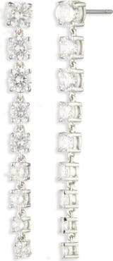 Marchesa Cubic Zirconia Linear Drop Earrings