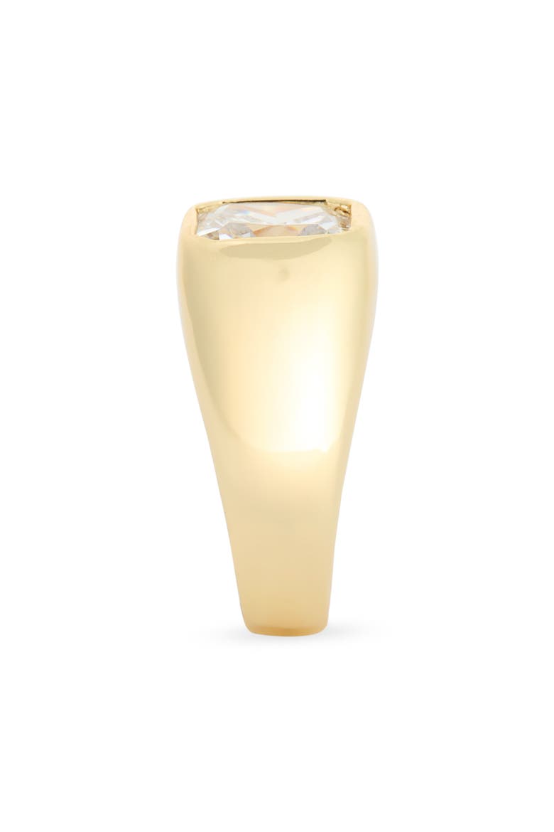 CZ Signet Ring, Alternate, color, CLEAR- GOLD