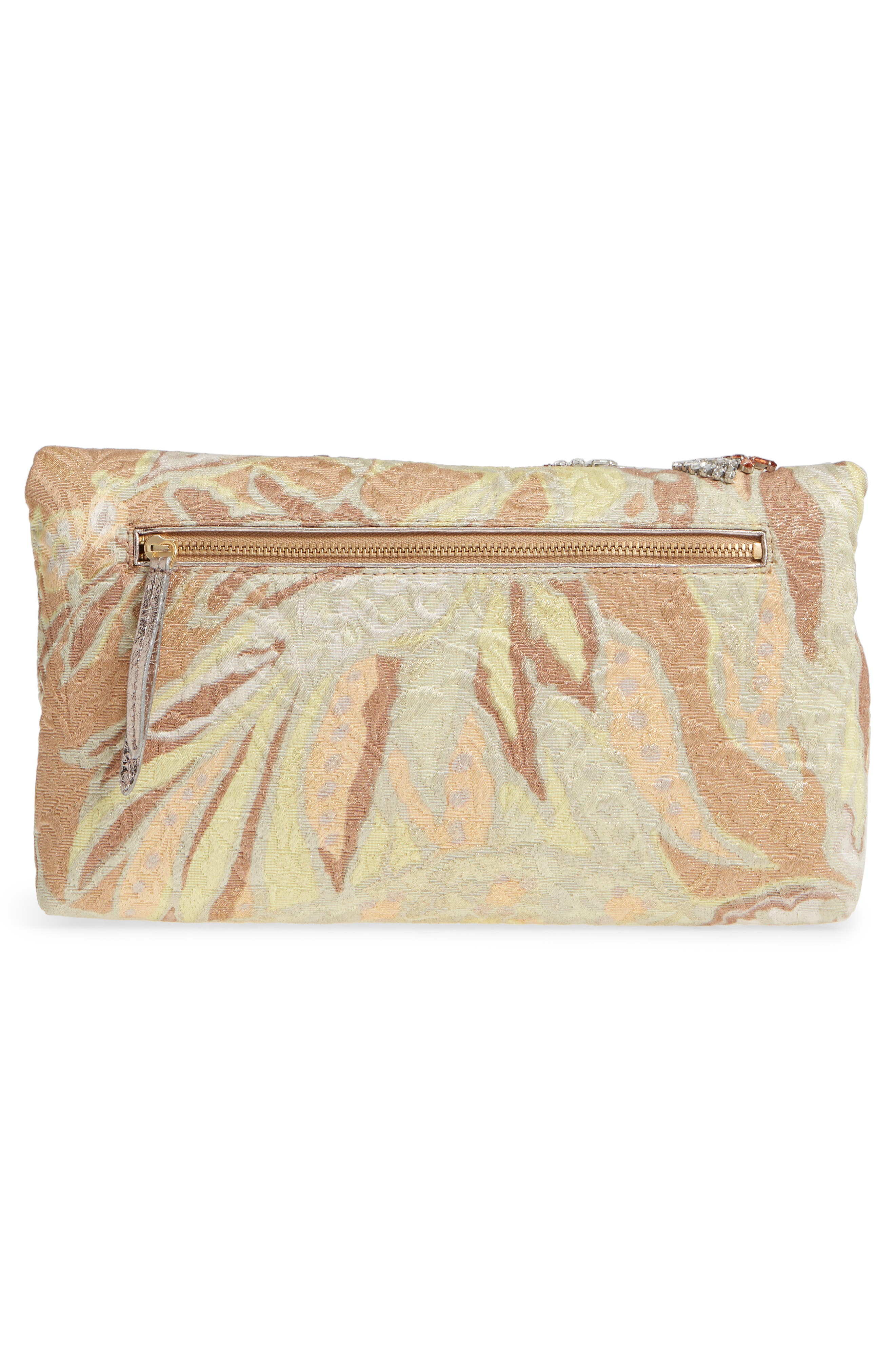 Dries Van Noten Crystal Embellished Brocade Envelope Clutch, Alternate, color, 