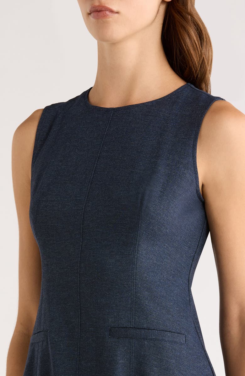 Halogen<sup>®</sup> Sleeveless Fit & Flare Dress, Alternate, color, Indigo Navy