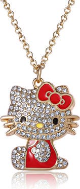 Hello Kitty Crystal Pendant Necklace