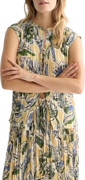 Scotch & Soda Micro Pleat Tie Front Top