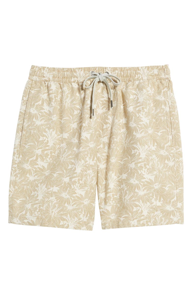 Rodd & Gunn Main Beach Floral Stretch Cotton Drawstring Shorts, Alternate, color, Wheat