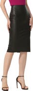 Kimi & Kai Women's Stretch Faux Leather Pencil Skirt