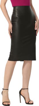 Kimi & Kai Women's Stretch Faux Leather Pencil Skirt