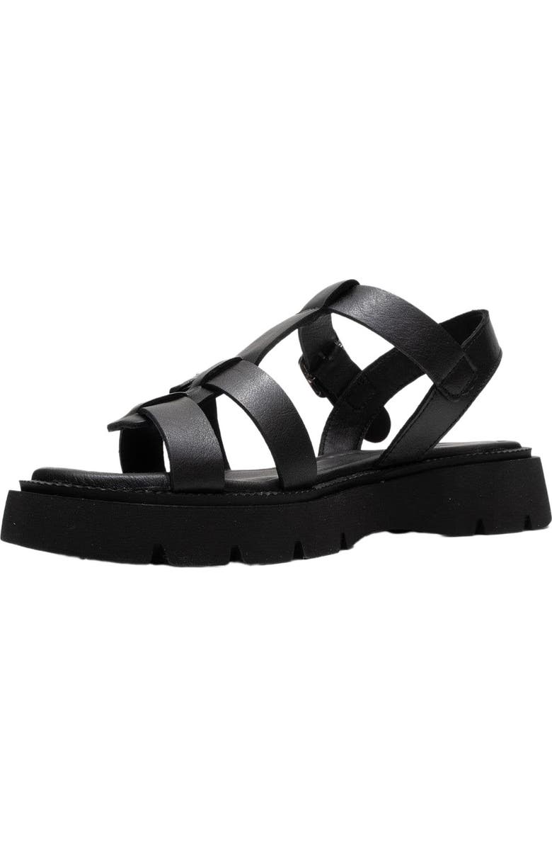 Forever & Always Shoes Melvin Leather Sandal, Alternate, color, Black Leather
