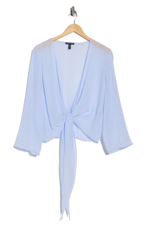Tie Front Silk Jacket