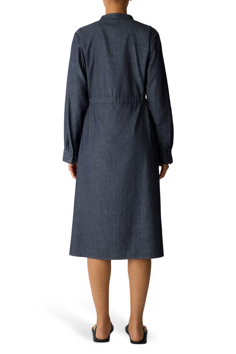 Organic Cotton Midi Shirtdress, Alternate, color, DENIM