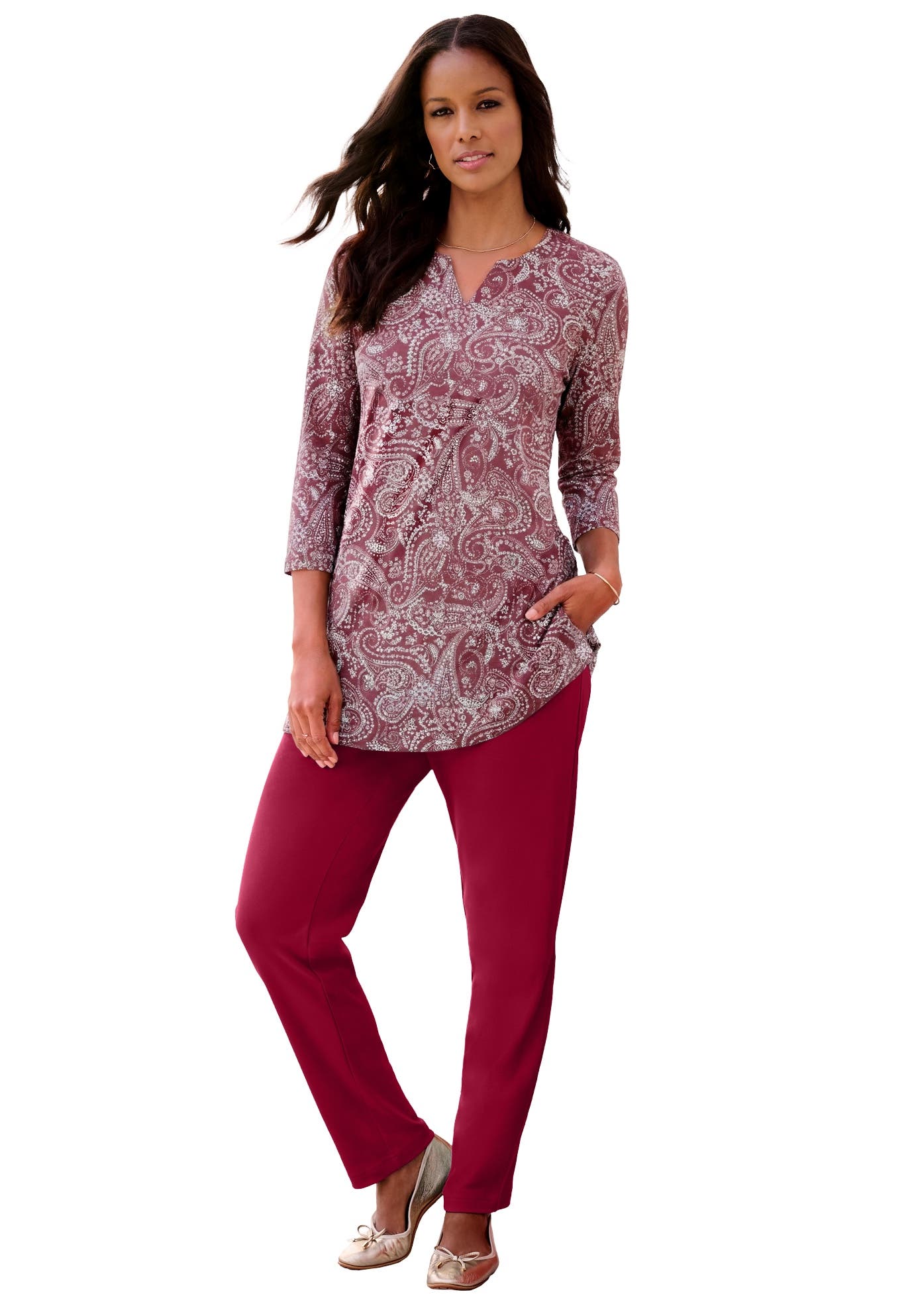 RICH BURGUNDY FLORAL PAISLEY