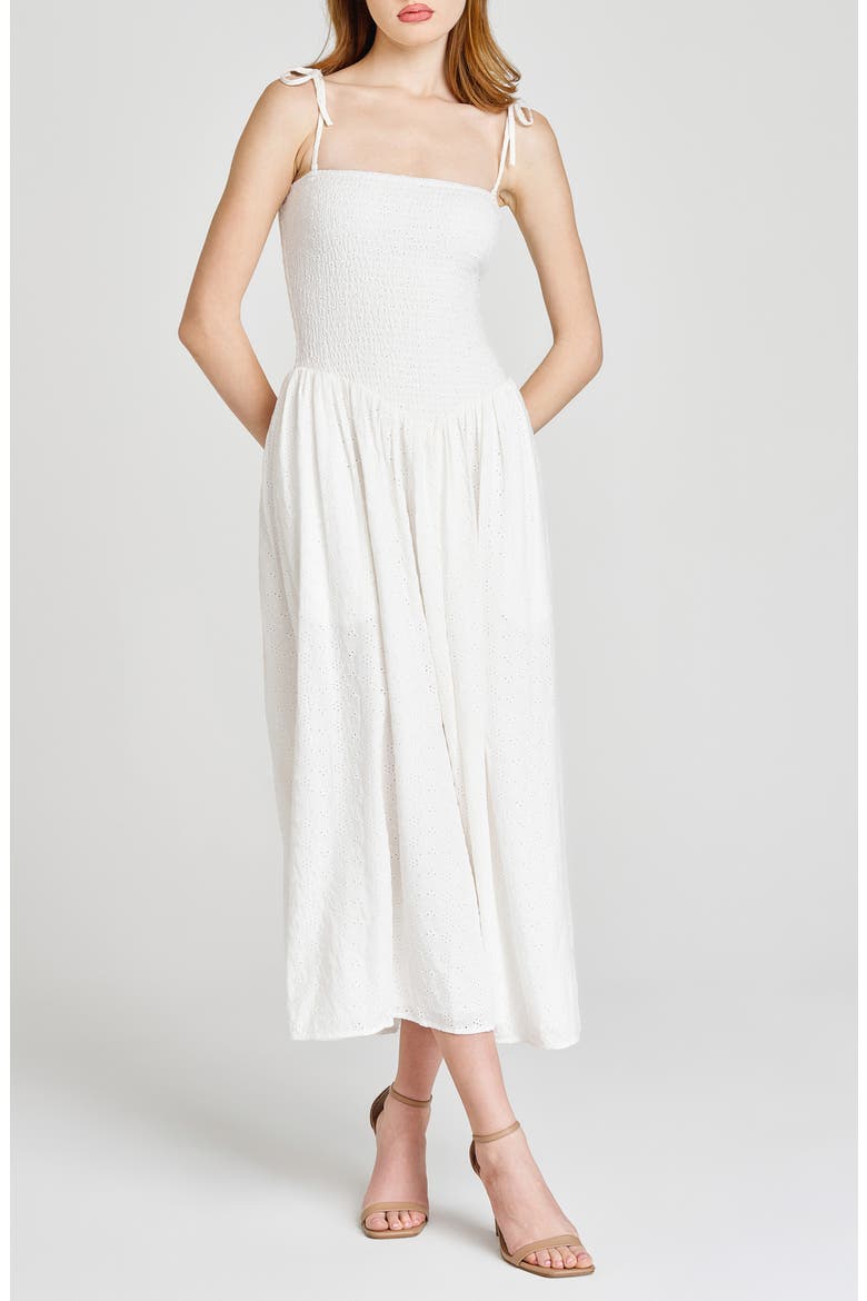 x Style by COCO! Melody Convertible Strapless Eyelet Dress, Main, color, IVORY
