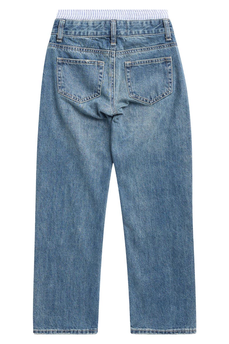 Kids' Boxer Waist Jeans, Alternate, color, MEDIUM WASH