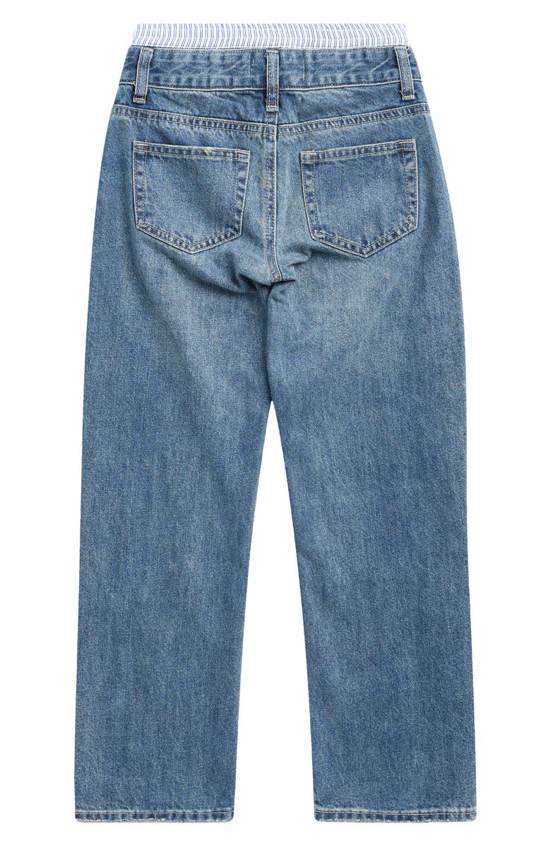 Tractr Kids' Boxer Waist Jeans, Alternate, color, Medium Wash