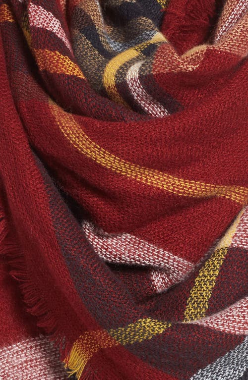 La Fiorentina Oversize Plaid Scarf In Multi