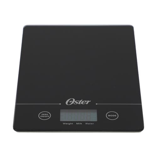 Oster Gridley Square Tempe Glass Digital Kitchen Scale In Black