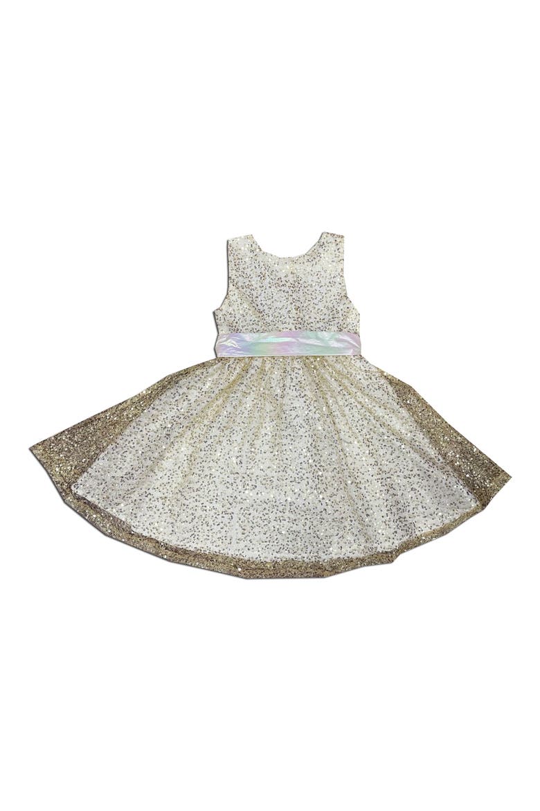Kids' Sequin Dress, Main, color, GOLD