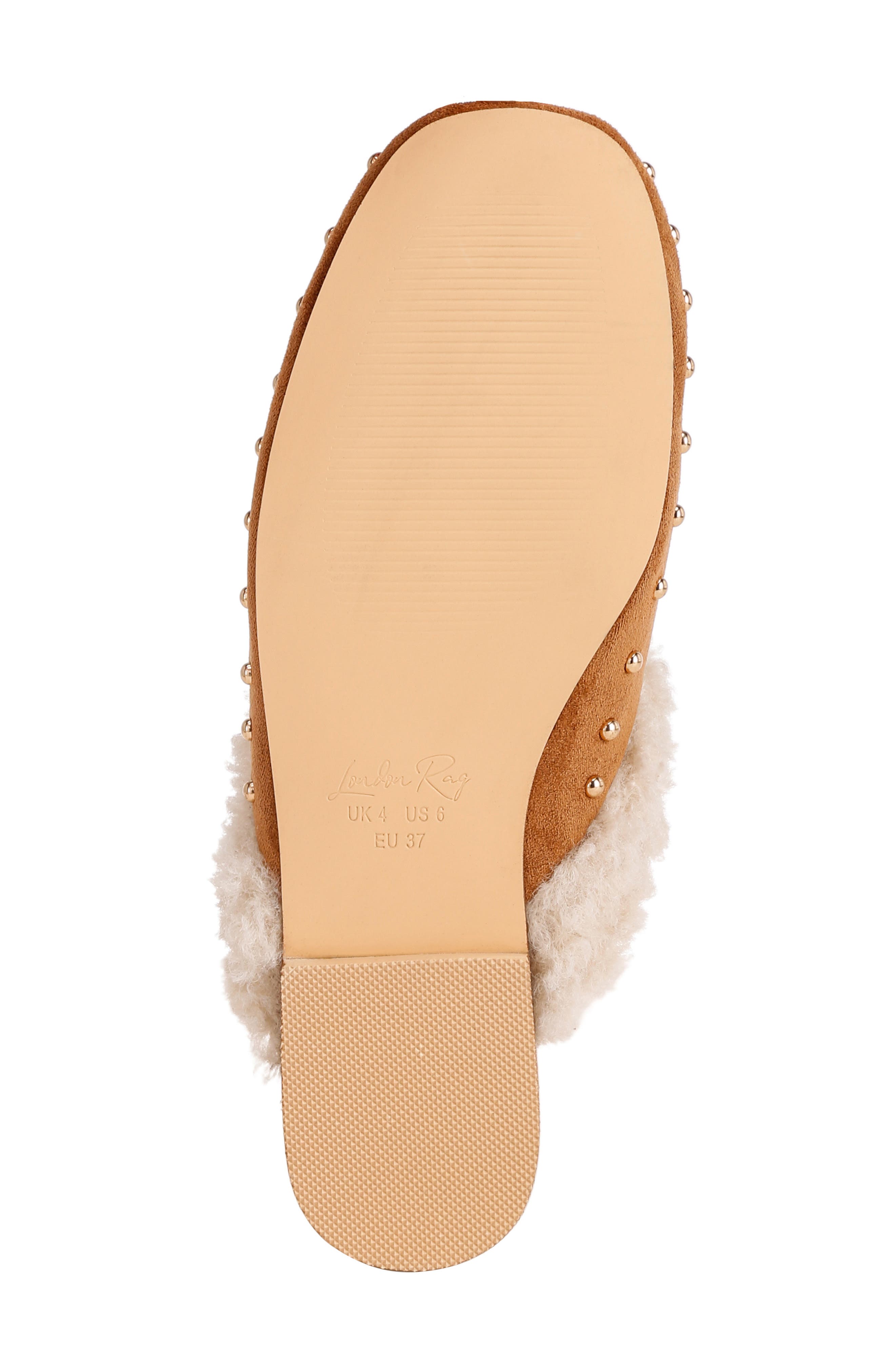 Obsidian Studded Suede Mule, Alternate, color, TAN