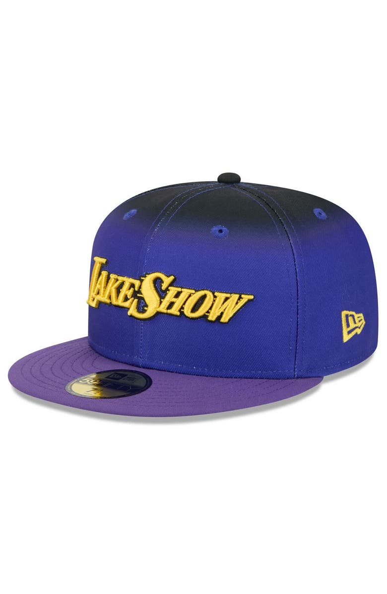 New Era Men's New Era  Purple Los Angeles Lakers 2024/25 City Edition 59FIFTY Fitted Hat, Alternate, color, 