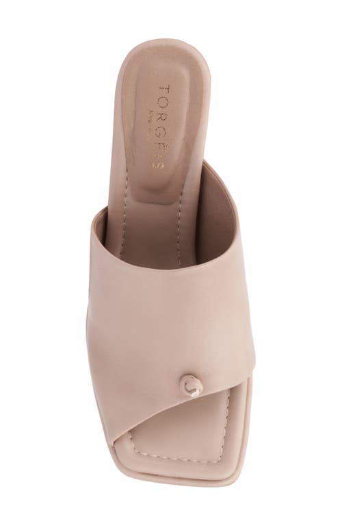 Torgeis Darla Slide Sandal In Taupe
