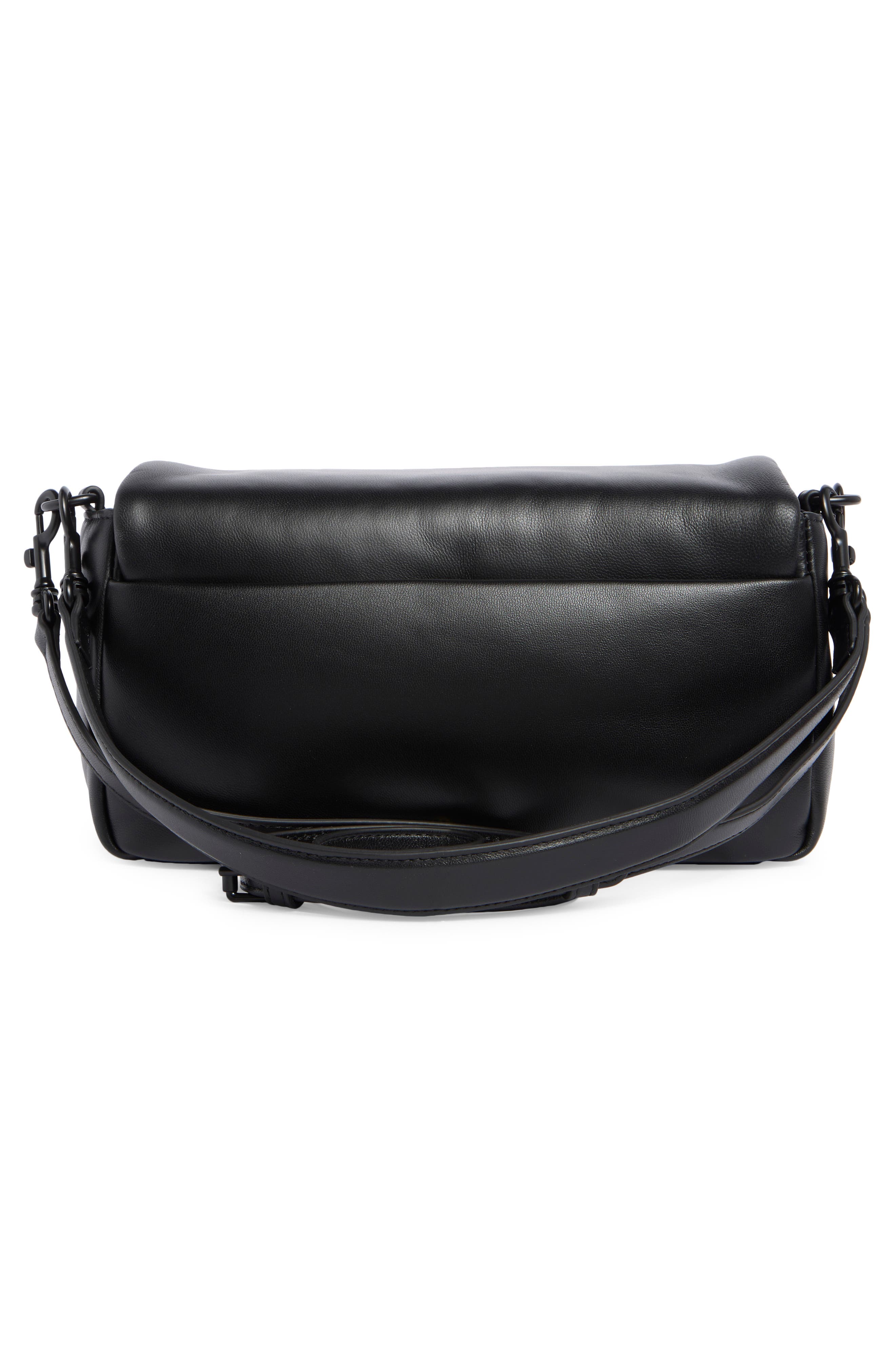 Kurt Geiger London Oxford Leather Shoulder Bag, Alternate, color, Black