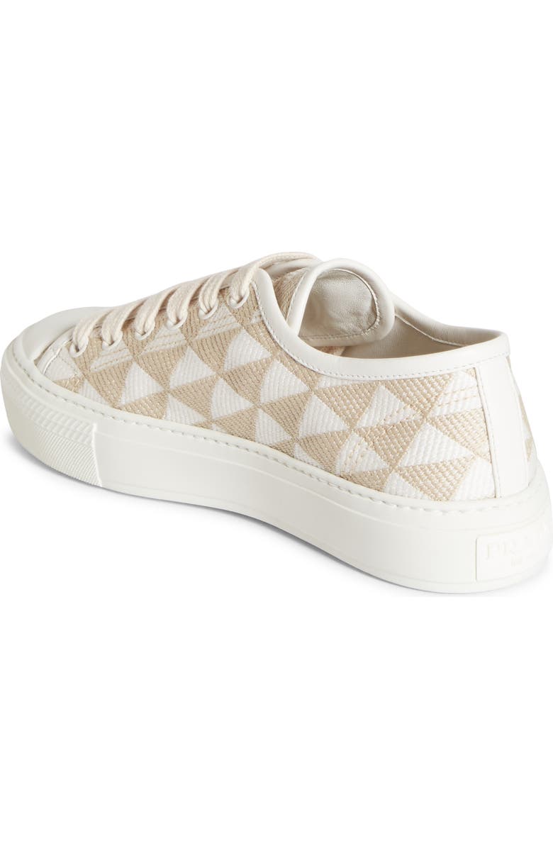 Prada Triangle Jacquard Low Top Sneaker, Alternate, color,