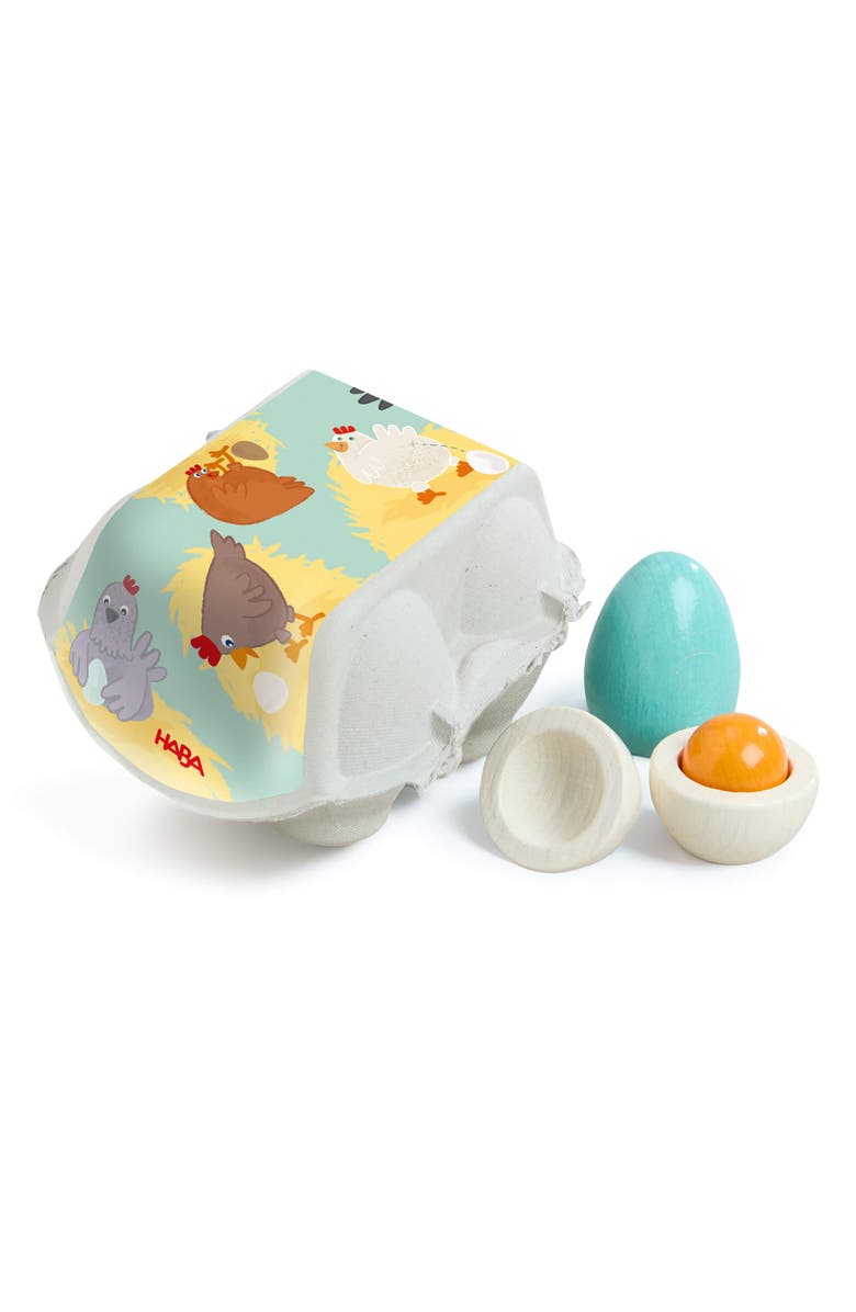 HABA Creative Play - Wooden Eggs Play Food Set, Main, color, Multi