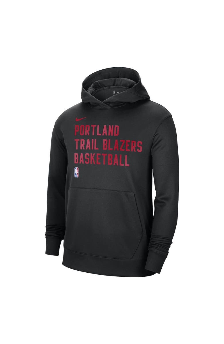 Nike Unisex Nike Black Portland Trail Blazers 2023/24 Performance Spotlight On-Court Practice Pullover Hoodie, Alternate, color, Black