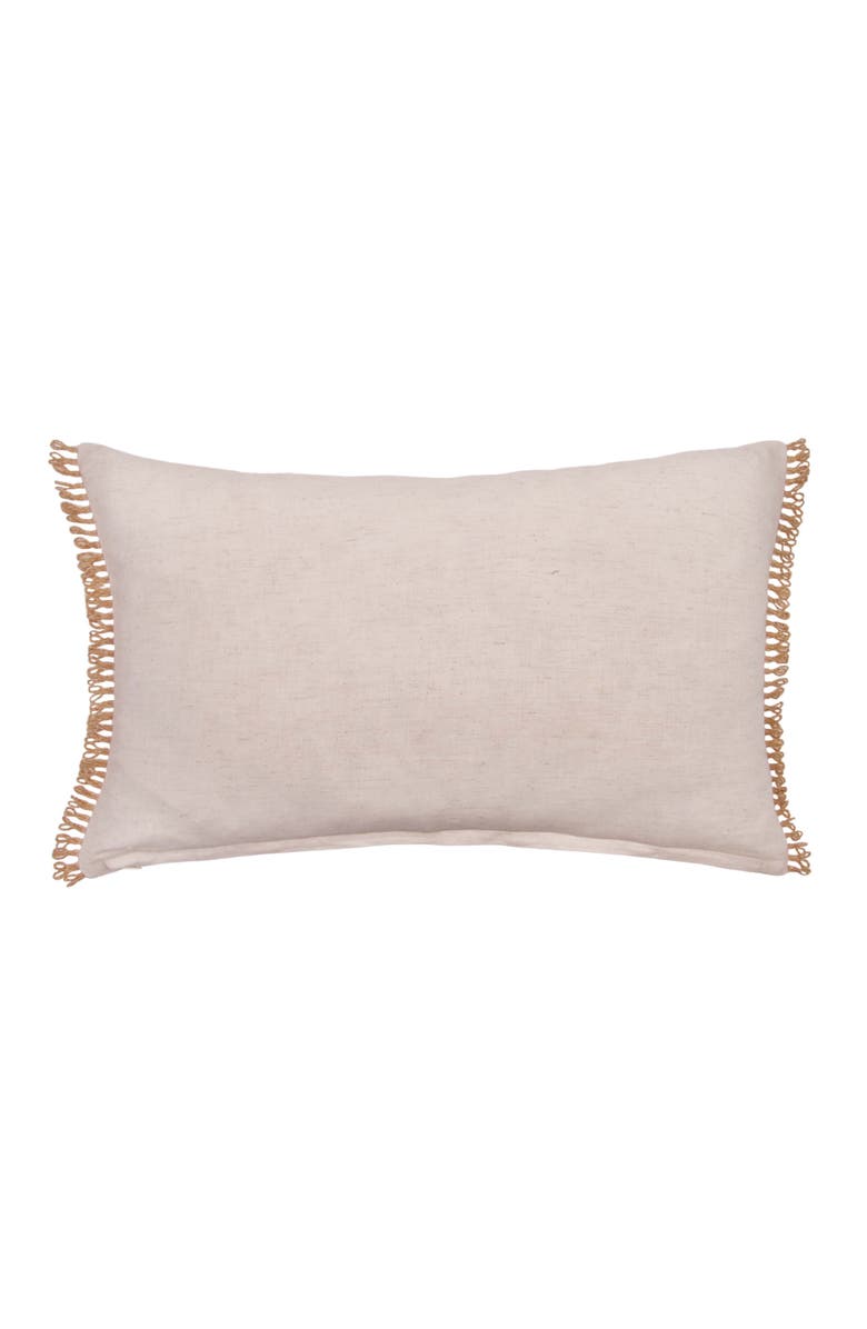 C&F Home Natural Palms Embellished Woven Throw Pillow, 14" x 22", Alternate, color, Brown