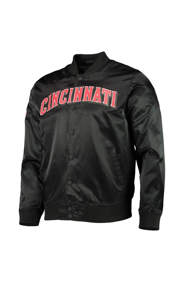 PRO STANDARD Men's Pro Standard Black Cincinnati Reds Wordmark Satin Full-Snap Jacket, Alternate, color, Black