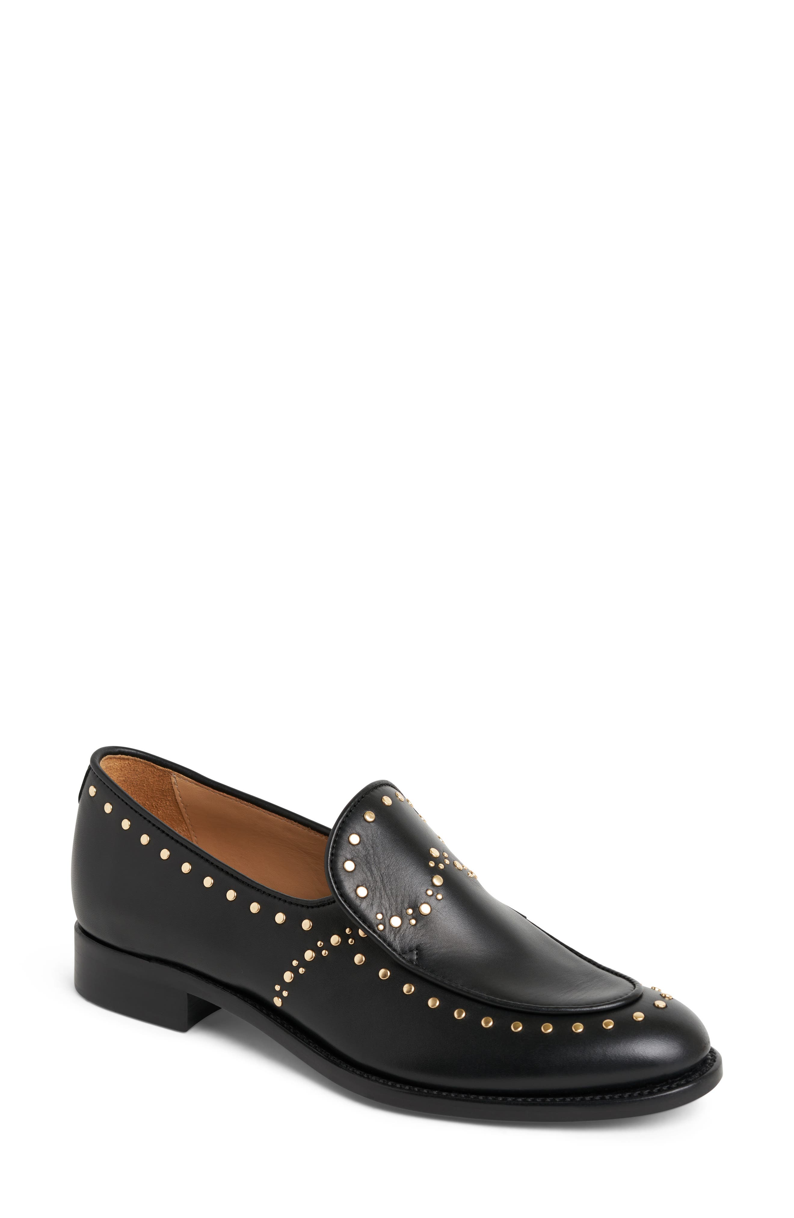 The Office of Angela Scott Miss Cecilia Stud Loafer, Main, color, Black