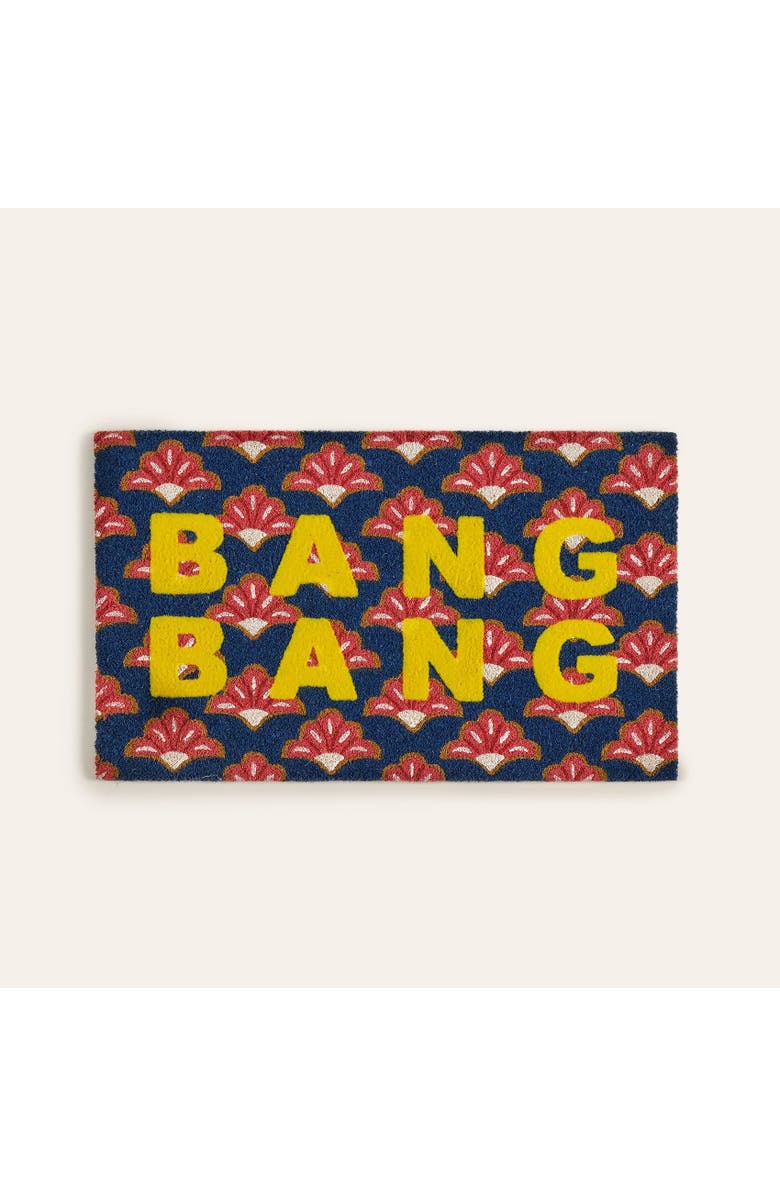 Zsa Zsa Zsu Kerala Bang Bang Coir Doormat 18" x 30", Main, color, Blue