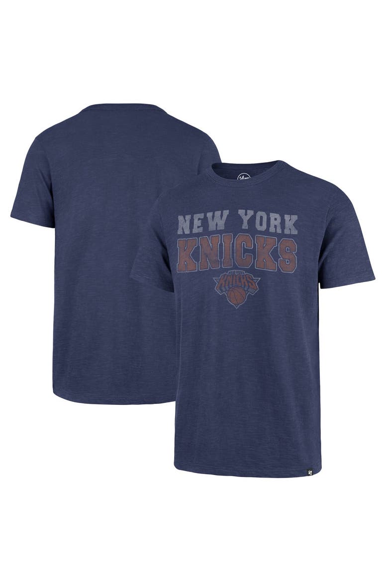 Men's '47 Blue New York Knicks Stadium Wave T-Shirt, Main, color, Blue