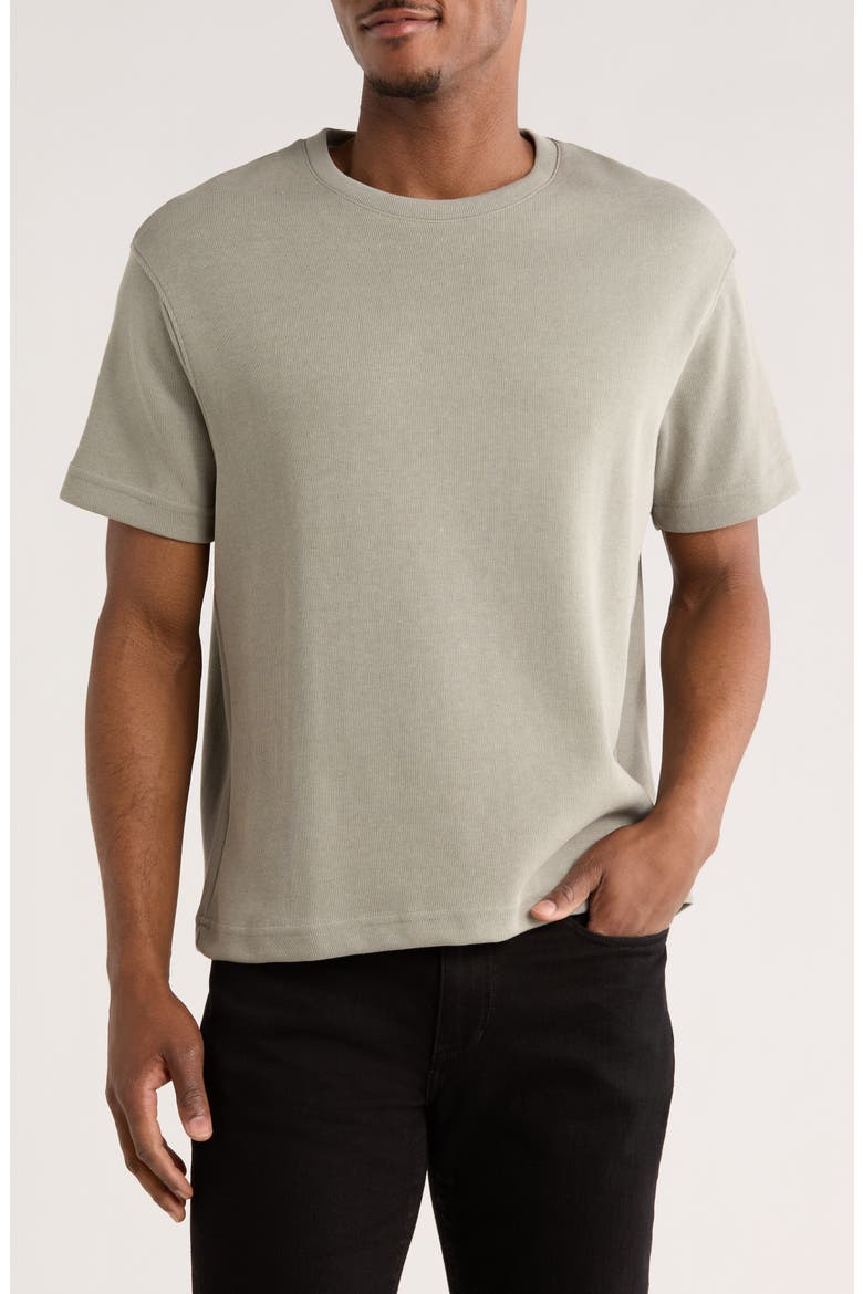 Heavyweight Knit T-Shirt, Main, color, GREEN