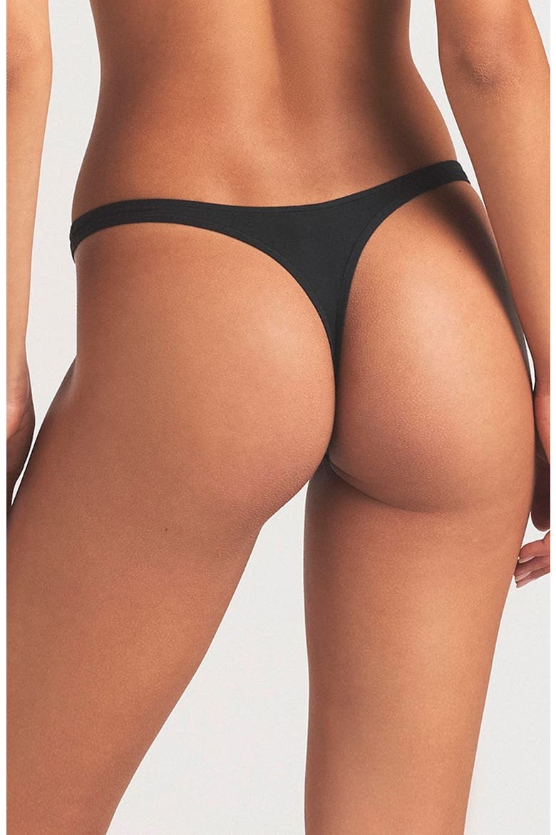 Everyday Cotton Thong, Alternate, color, ONYX