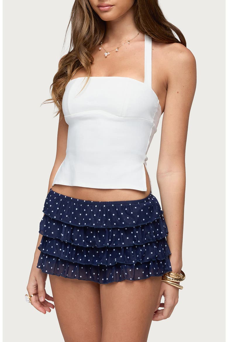 Dara Halter Top, Alternate, color, WHITE