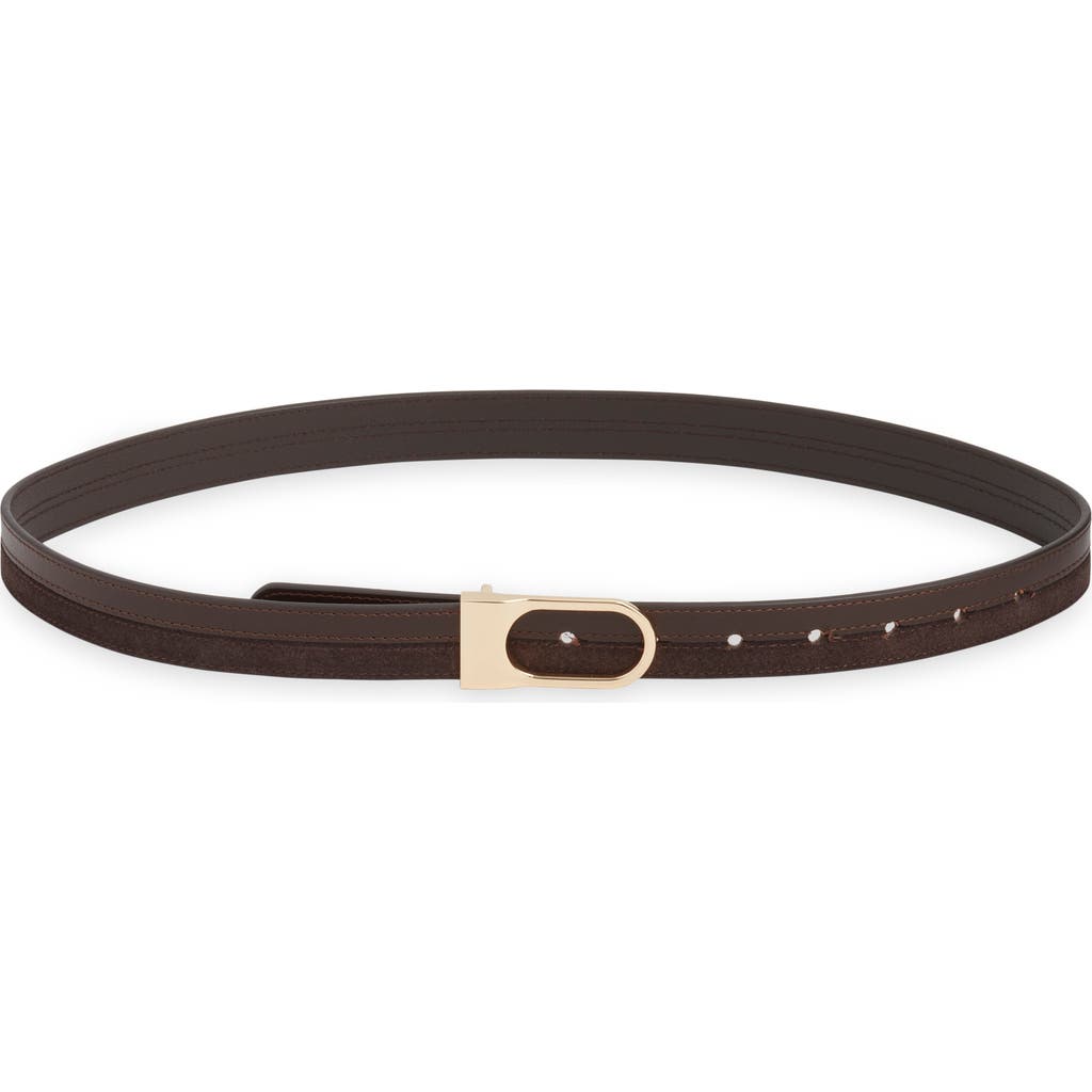 Nordstrom Ellison Leather & Suede Belt In Brown