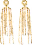 Panacea Circle Top Chain Fringe Earrings