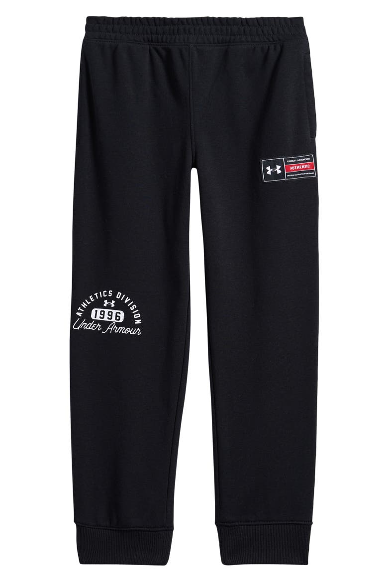 Kids' Rival Varsity Joggers, Main, color, BLACK