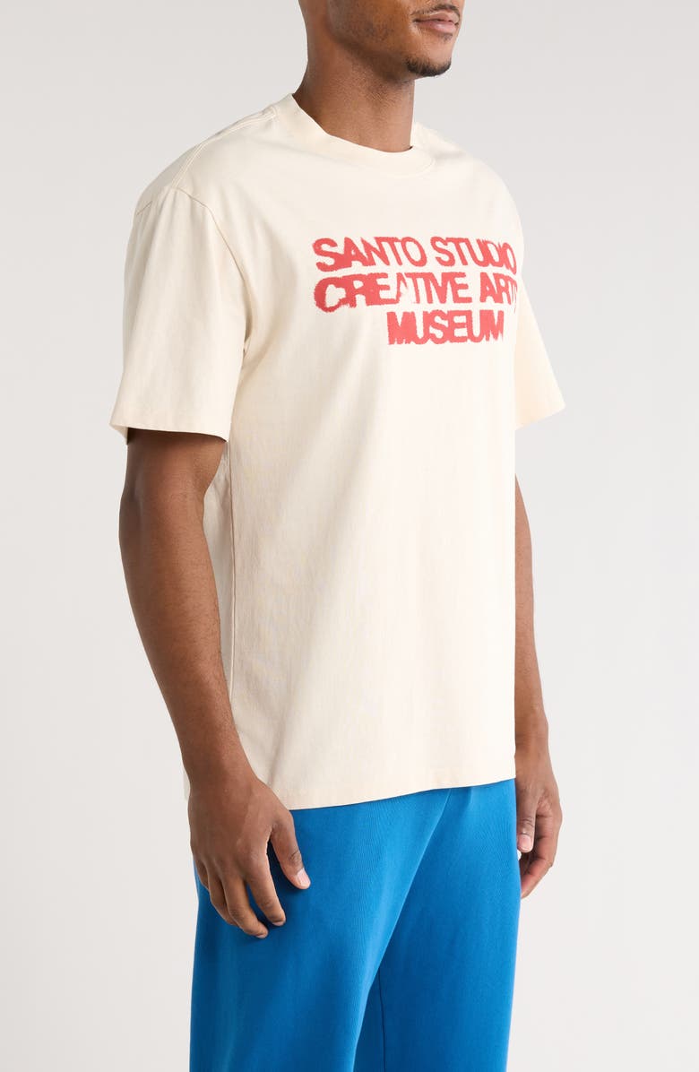 SANTO STUDIO Museum Drappo Graphic T-Shirt, Alternate, color, Cream