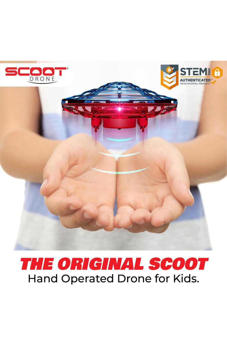 Force1 Scoot Combo Hand Operated Drone, Alternate, color, Red, Blue
