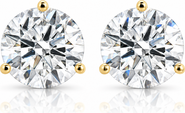 Bliss Diamond Certified 4 Ct TW Round Lab Grown Martini Diamond Studs 14k Gold