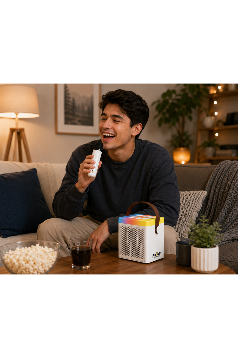Portable Karaoke Set, Alternate, color, White