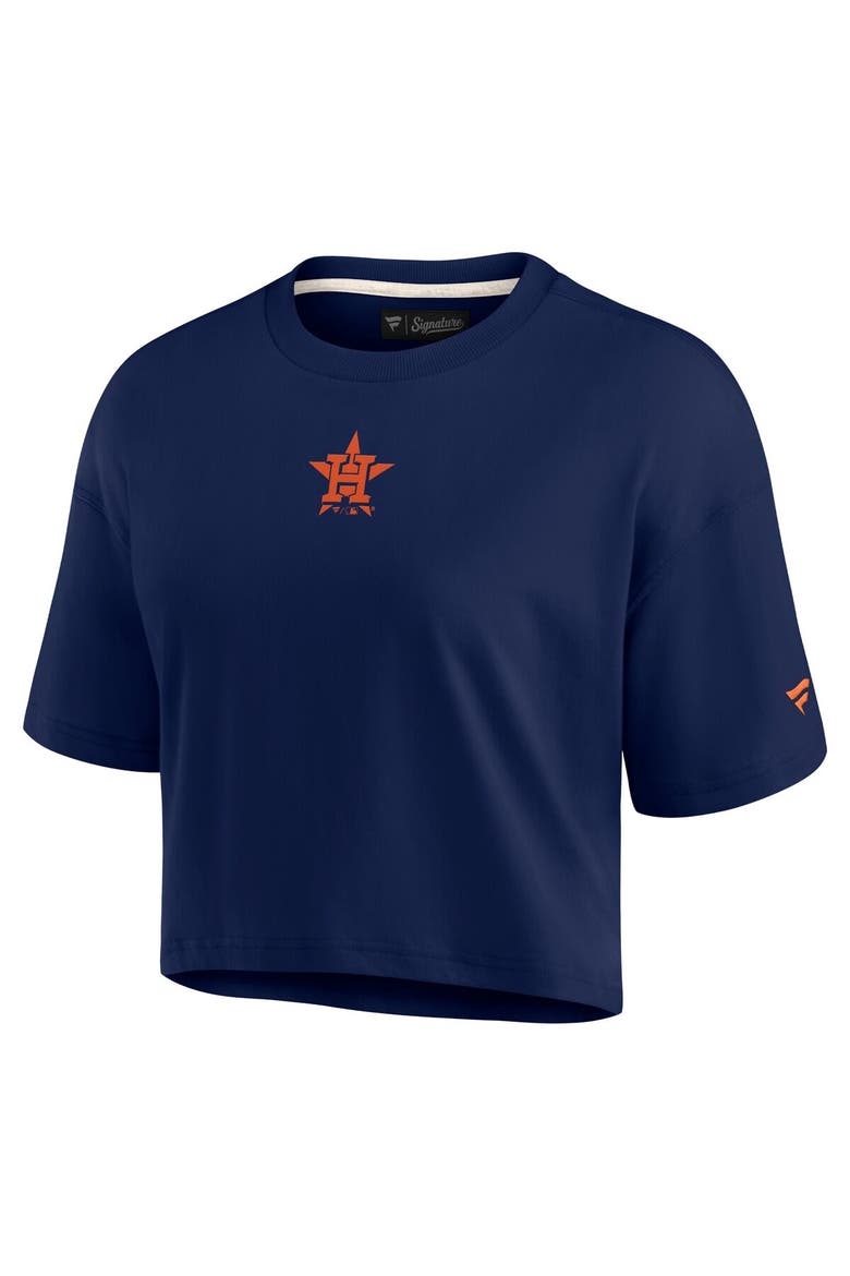 Women's Fanatics Navy Houston Astros Elements Super Soft Boxy Cropped T-Shirt, Alternate, color, Navy