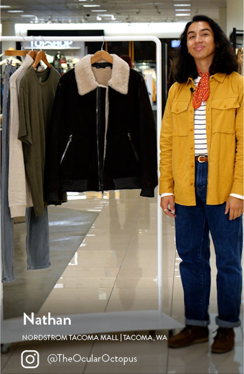 Faux Shearling Lined Bomber Jacket, sales video thumbnail