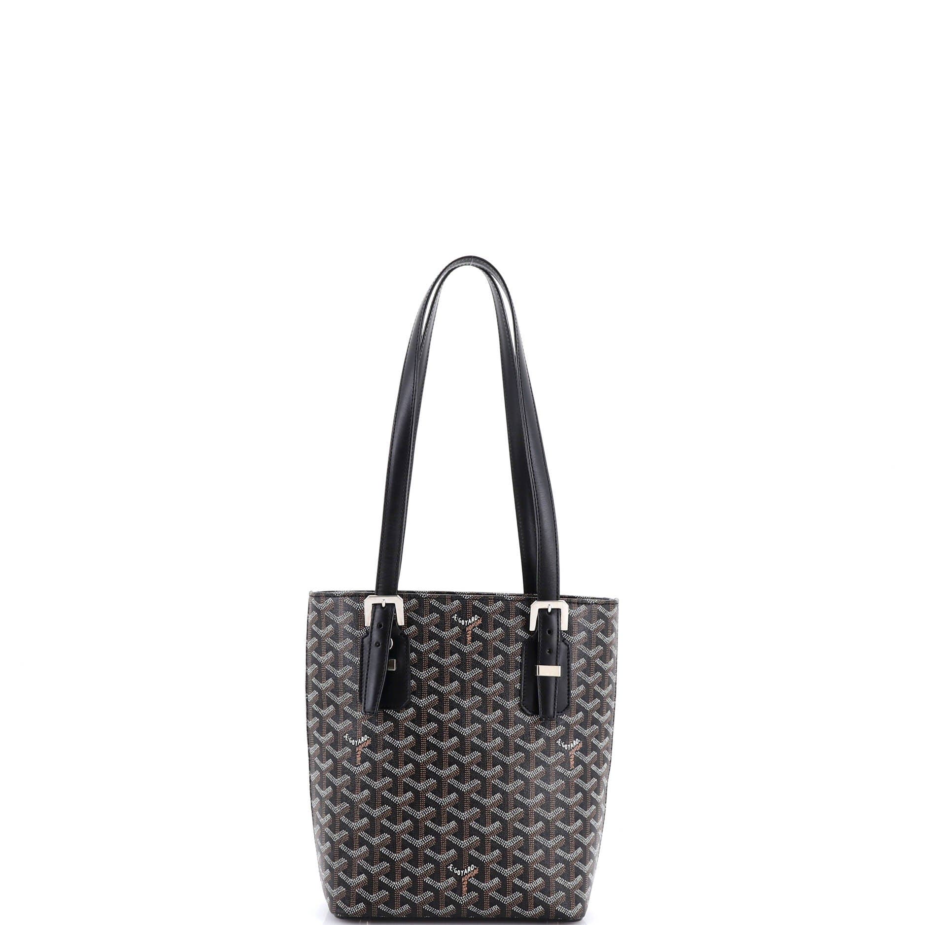 Pre-Owned Goyard Marie Galante Bag Coated Canvas PM, Main, color, Black